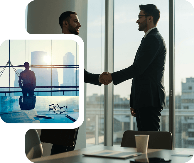 AMAN Vision - Business professionals with digital innovation